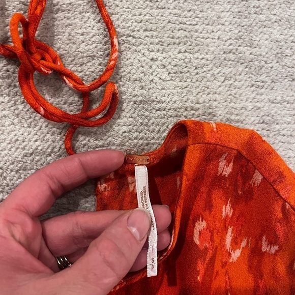 Free People Fake Love Animal Print Gathered Sleeveless Mini Dress - Picture 9 of 11